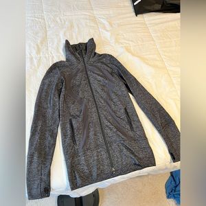 Lululemon athletics polo neck active wear zip up heathered grey